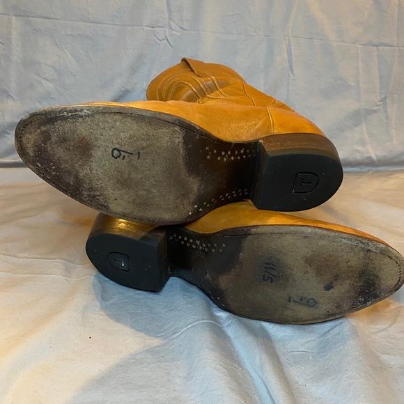 Tecovas Mens Cowboy Boots Tan Leather Western Style Handmade Size 12 D - Picture 5 of 9